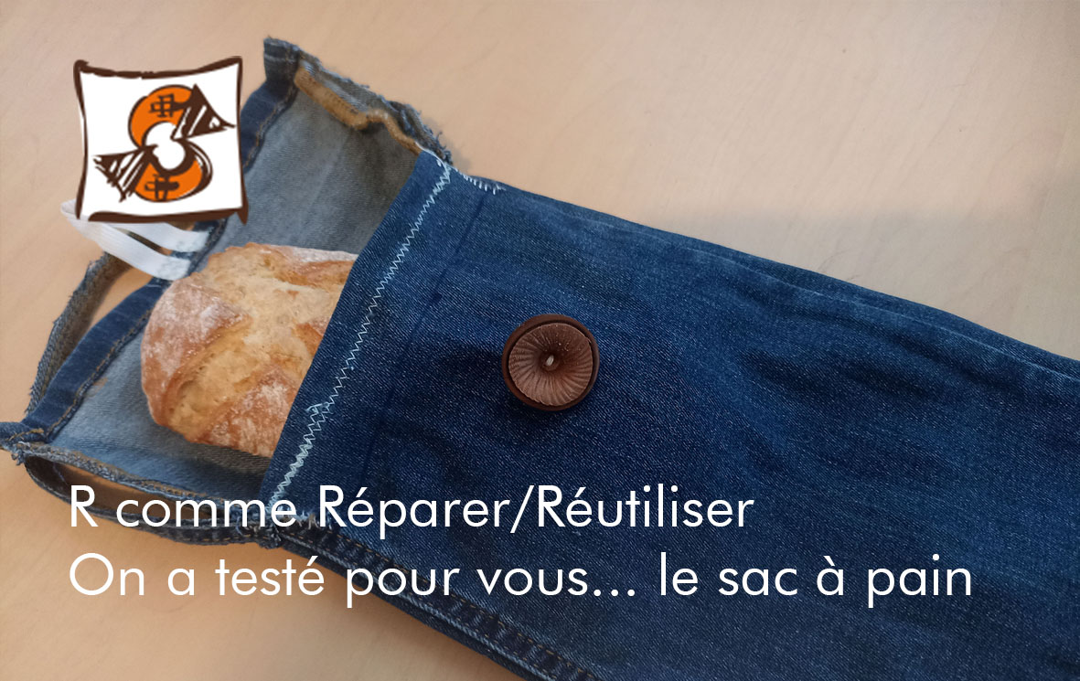 Lire la suite à propos de l’article R comme Réparer/Réutiliser: On a testé… le sac à pain en jeans !
