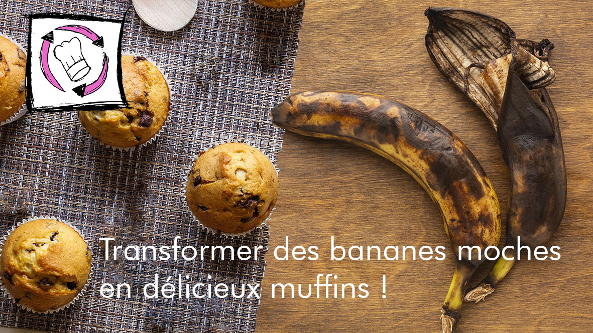 You are currently viewing R comme Recette : des bananes moches et trop mûres?… et hop : des Muffins !